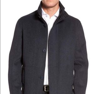 Marc New York Andrew Marc Wool Car Coat Blue/Grey